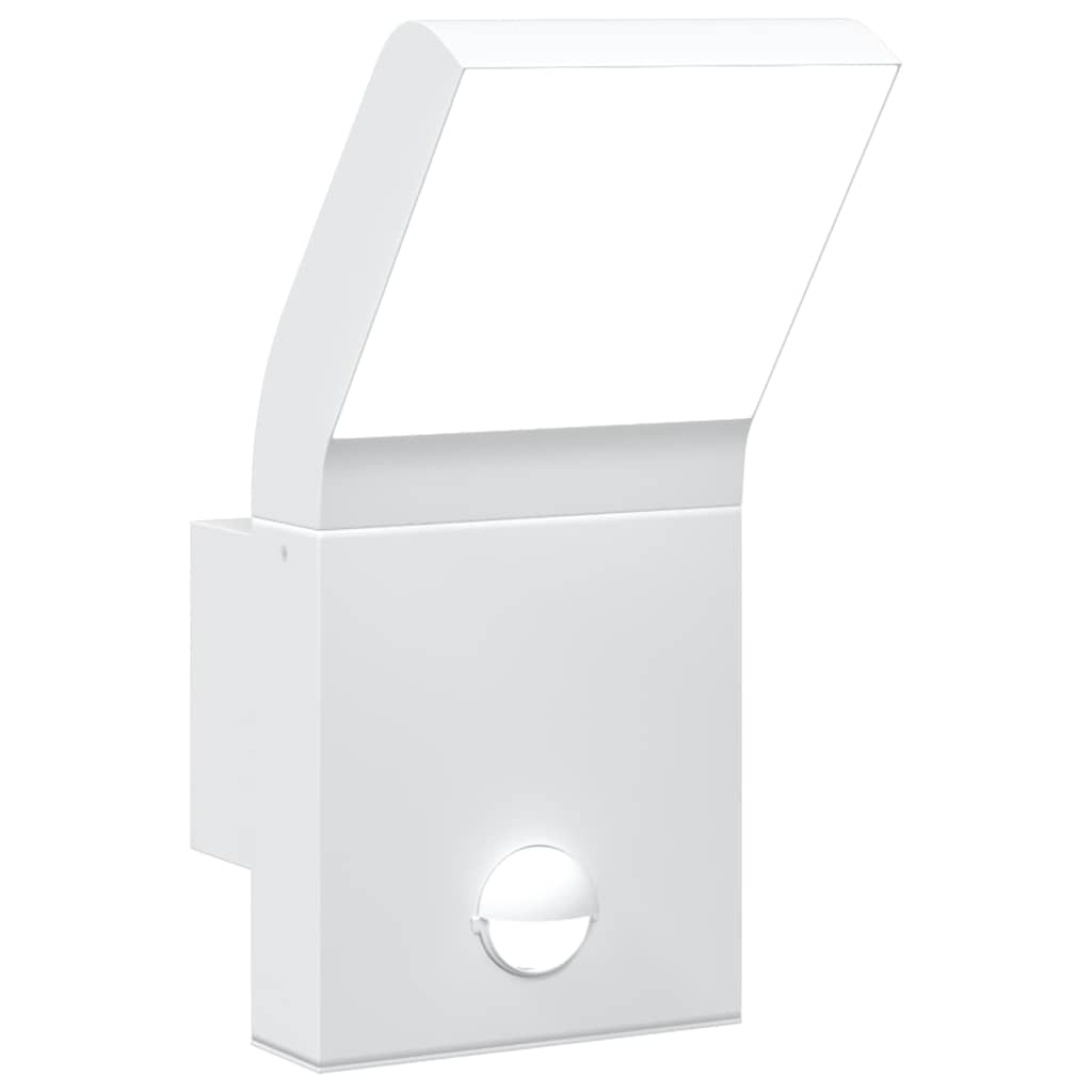 vidaXL Outdoor LED Wall Light with Sensor White Die-cast Aluminium 2