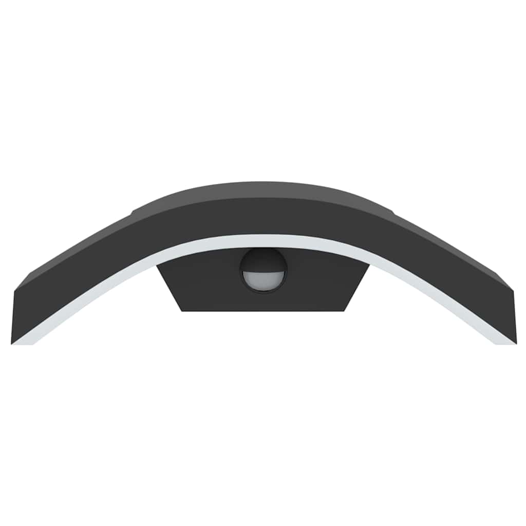 vidaXL Outdoor LED Wall Light with Sensor Black Die-cast Aluminium 4