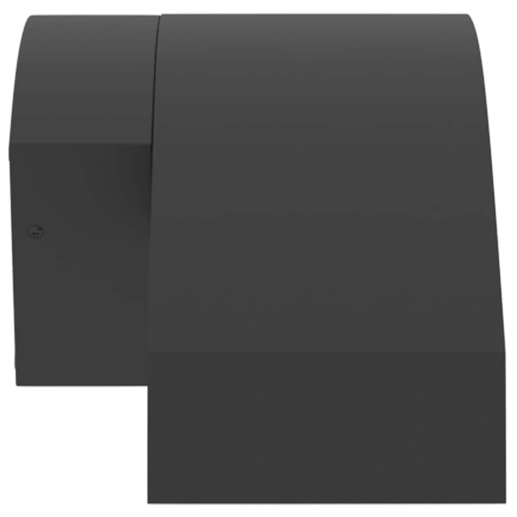 vidaXL Outdoor LED Wall Light with Sensor Black Die-cast Aluminium 6