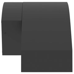 vidaXL Outdoor LED Wall Lights with Sensors 2pcs Black Die-cast Aluminium 6
