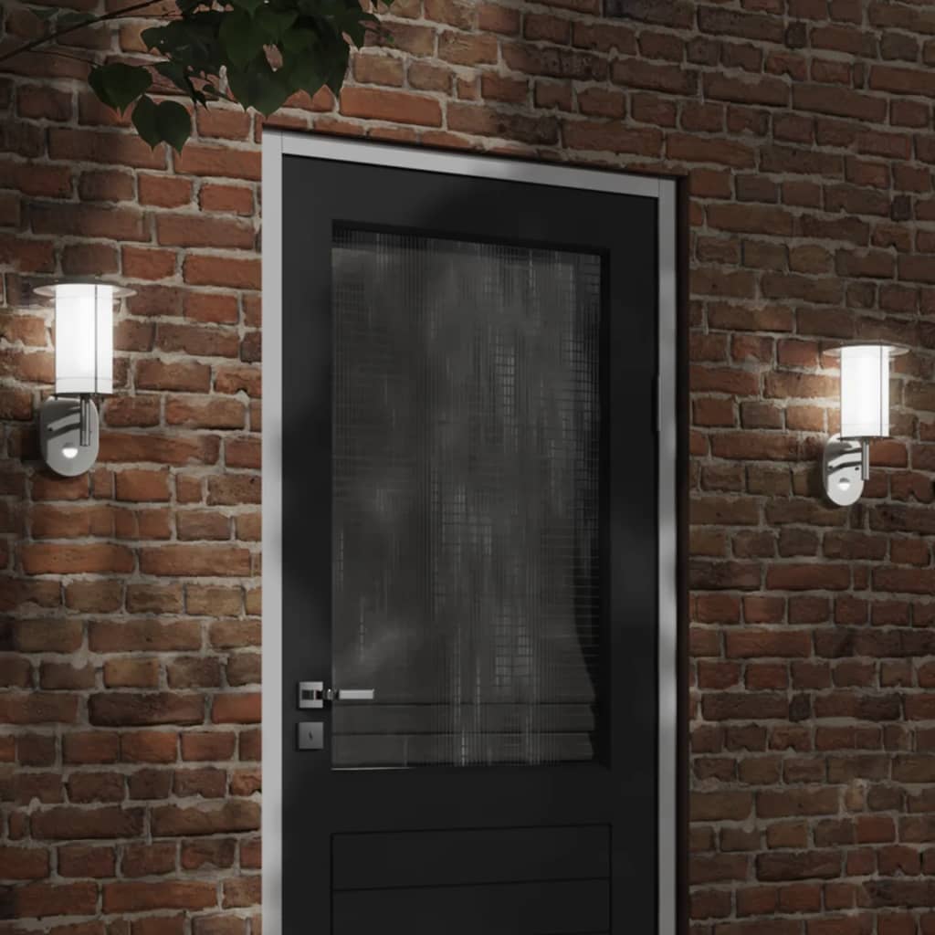 Outdoor Wall Light Stainless Steel Silver