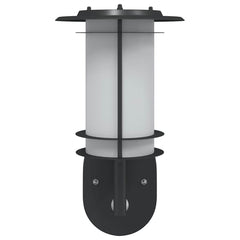 vidaXL Outdoor Wall Lights with Sensors 2pcs Black Stainless Steel 4