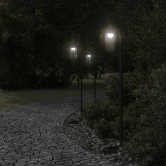vidaXL Outdoor Floor Lamp Black 100 cm Stainless Steel 3