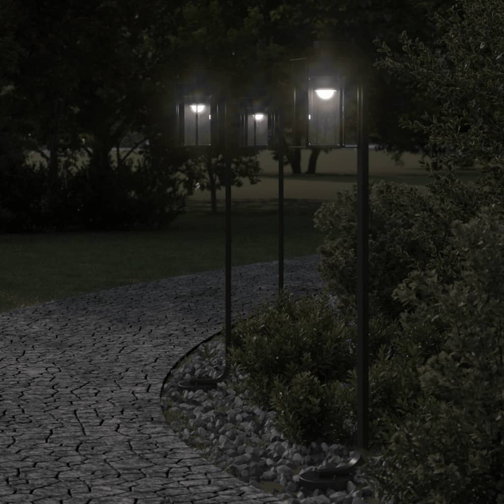 vidaXL Outdoor Floor Lamp Black 100 cm Stainless Steel 1