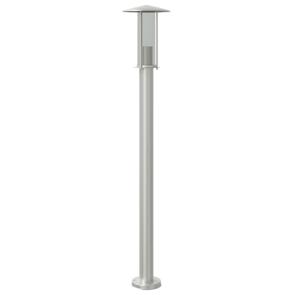 Outdoor Floor Lamp Stainless Steel Silver 100 cm