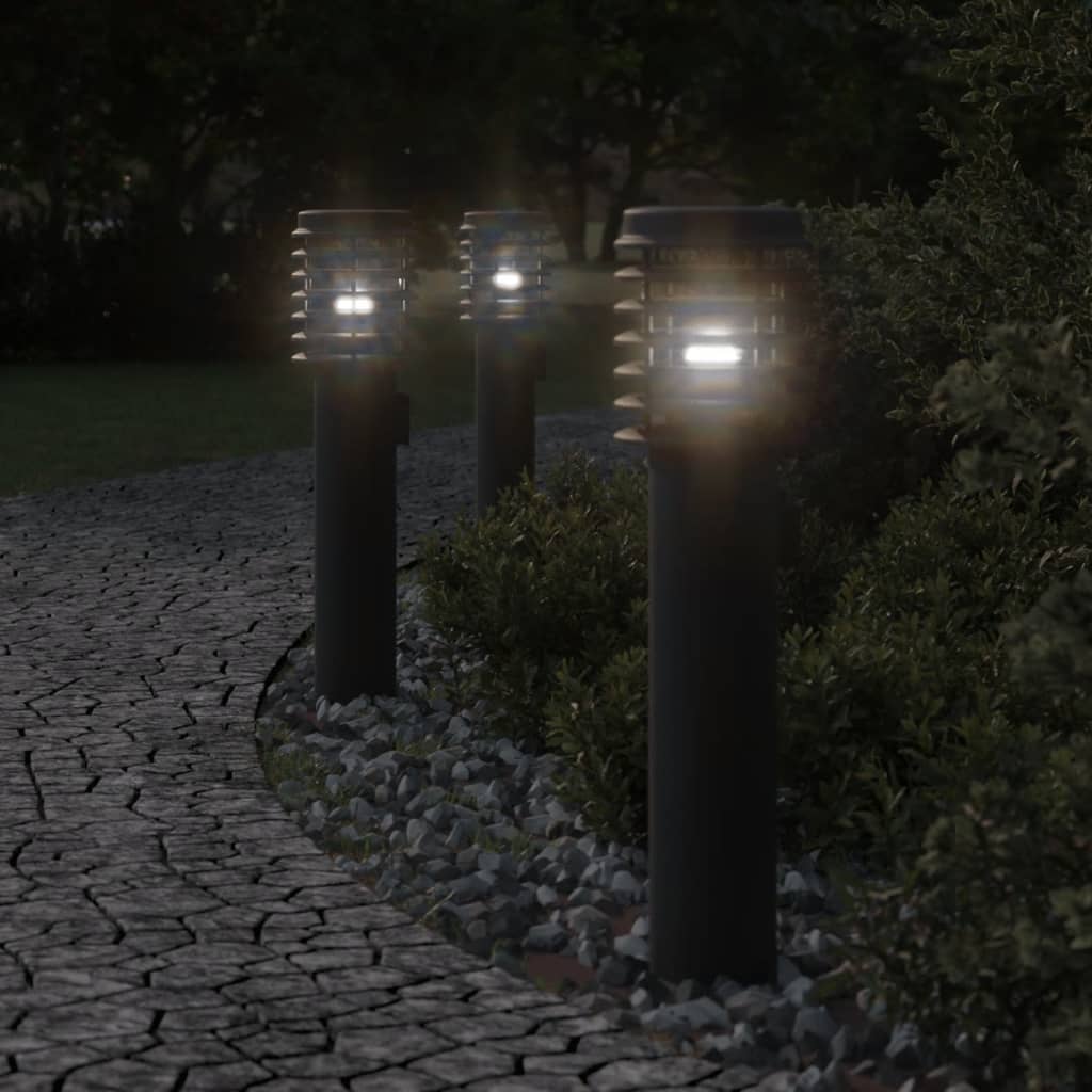 vidaXL Outdoor Floor Lamp Black 60 cm Stainless Steel 1