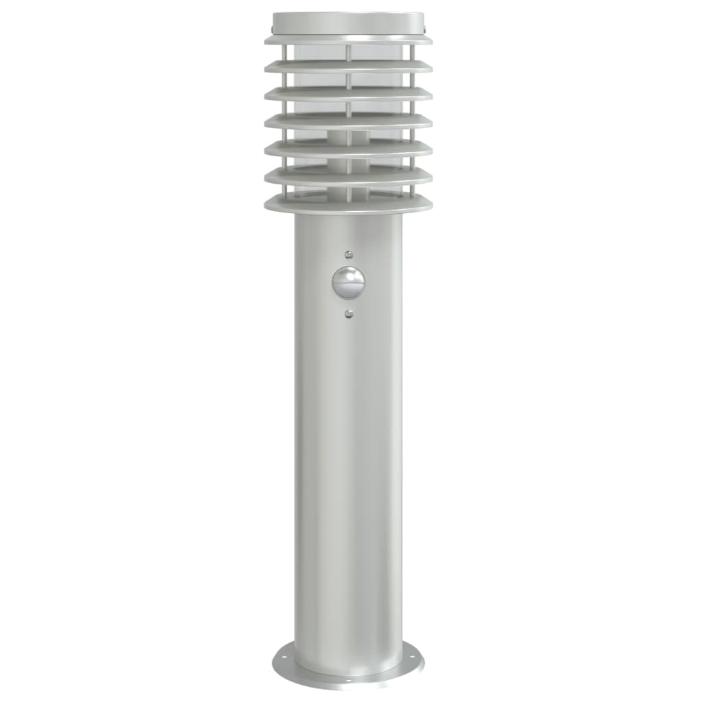 vidaXL Outdoor Floor Lamp with Sensor Silver 60 cm Stainless Steel 4