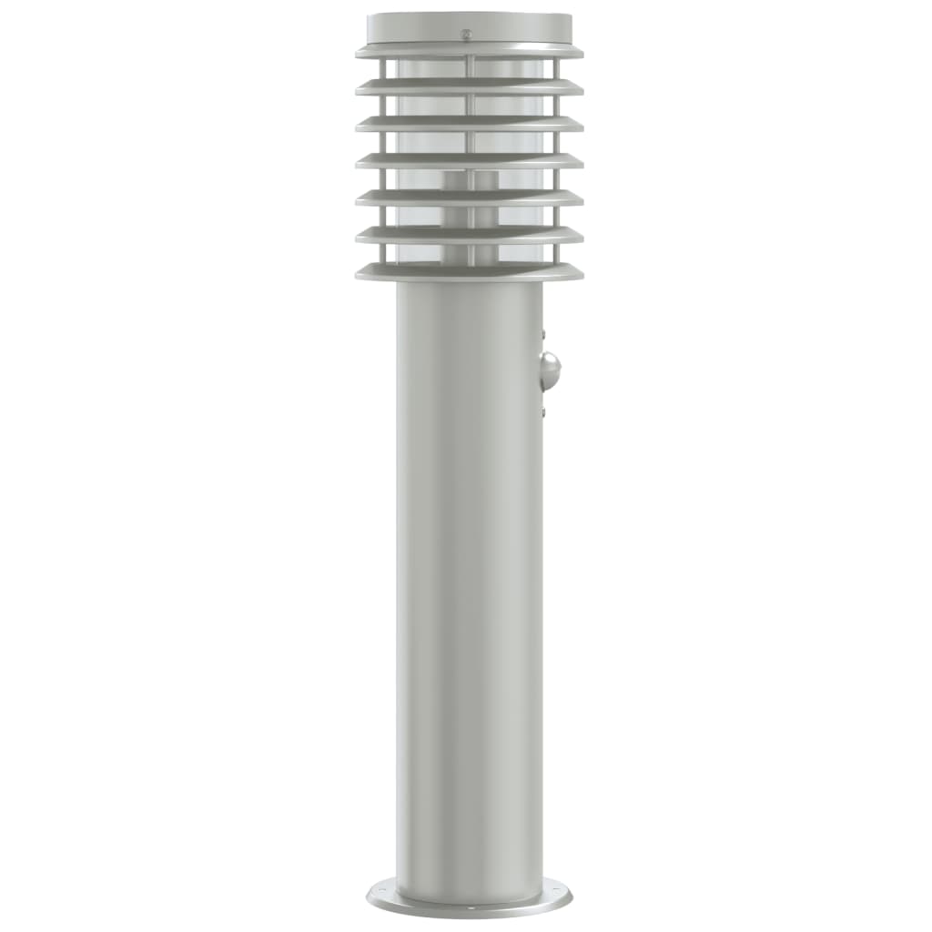 vidaXL Outdoor Floor Lamp with Sensor Silver 60 cm Stainless Steel 5