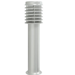 vidaXL Outdoor Floor Lamp with Outlet Silver 60 cm Stainless Steel 4