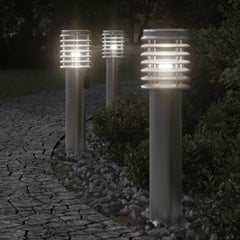 vidaXL Outdoor Floor Lamp with Outlet Silver 60 cm Stainless Steel 1