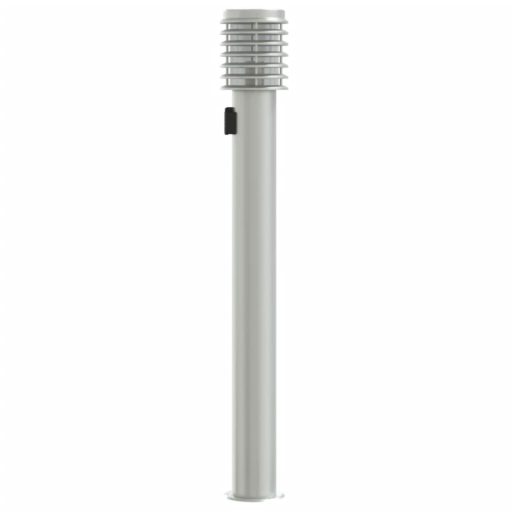vidaXL Outdoor Floor Lamp with Outlet Silver 110cm Stainless Steel 5