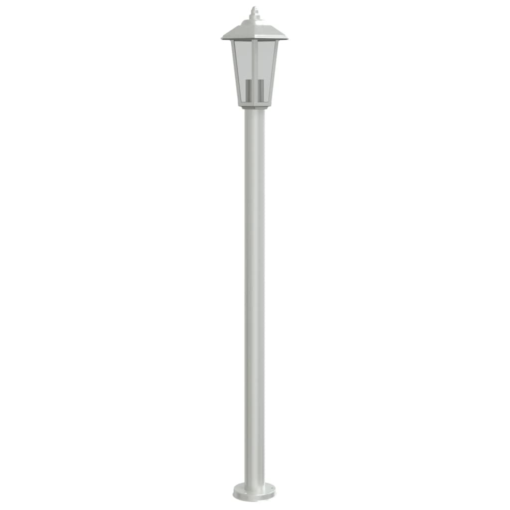 vidaXL Outdoor Floor Lamp Silver 120 cm Stainless Steel 2