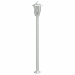 vidaXL Outdoor Floor Lamp Silver 120 cm Stainless Steel 4