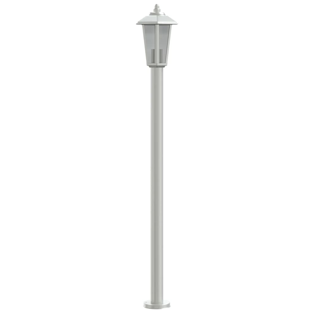 vidaXL Outdoor Floor Lamp Silver 120 cm Stainless Steel 5