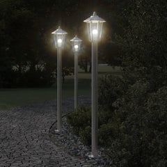 vidaXL Outdoor Floor Lamp Silver 120 cm Stainless Steel 1