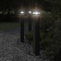 vidaXL Outdoor Floor Lamp Black Aluminium