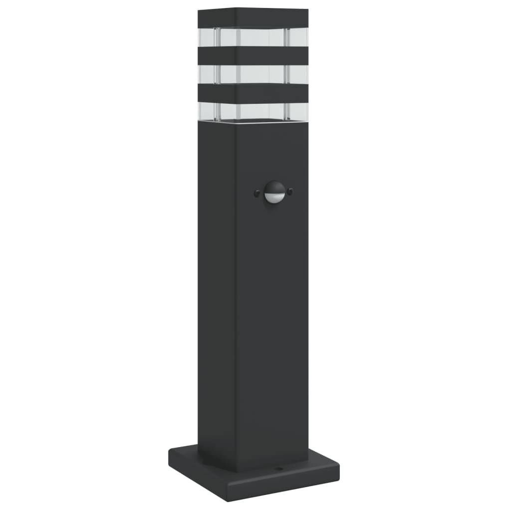 vidaXL Outdoor Floor Lamp with Sensor Black 50 cm Aluminium 2