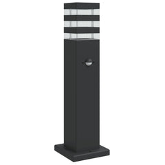 vidaXL Outdoor Floor Lamp with Sensor Black 50 cm Aluminium 2