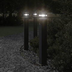 vidaXL Outdoor Floor Lamp Black Aluminium