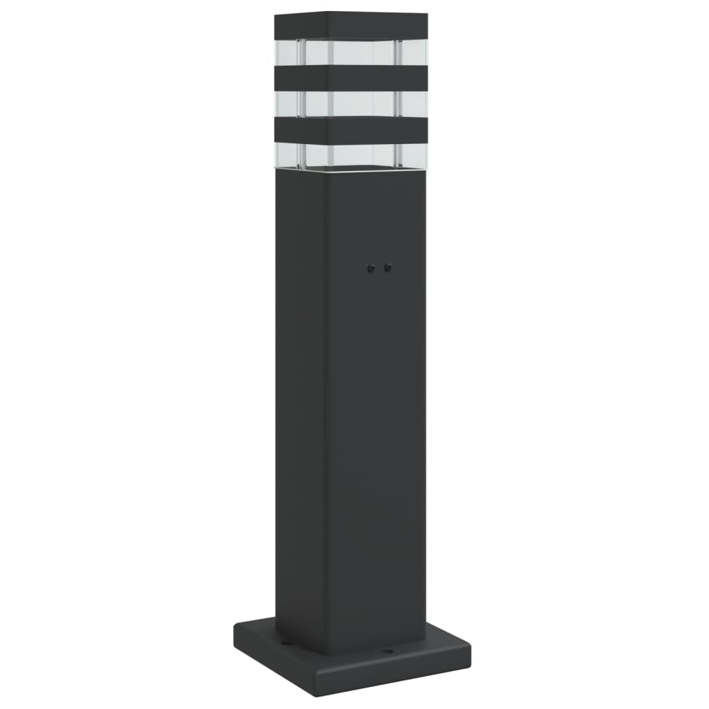 vidaXL Outdoor Floor Lamp with Outlet Black 50 cm Aluminium 2