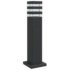 vidaXL Outdoor Floor Lamp with Outlet Black 50 cm Aluminium 2