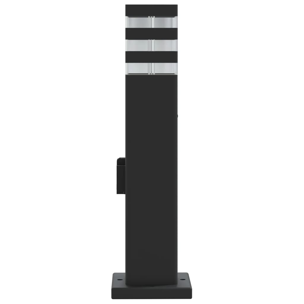vidaXL Outdoor Floor Lamp with Outlet Black 50 cm Aluminium 5