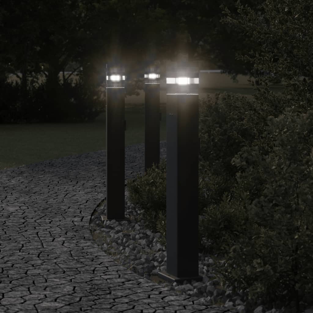 vidaXL Outdoor Floor Lamp Black Aluminium