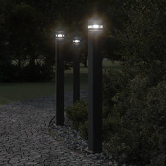 vidaXL Outdoor Floor Lamp Black Aluminium