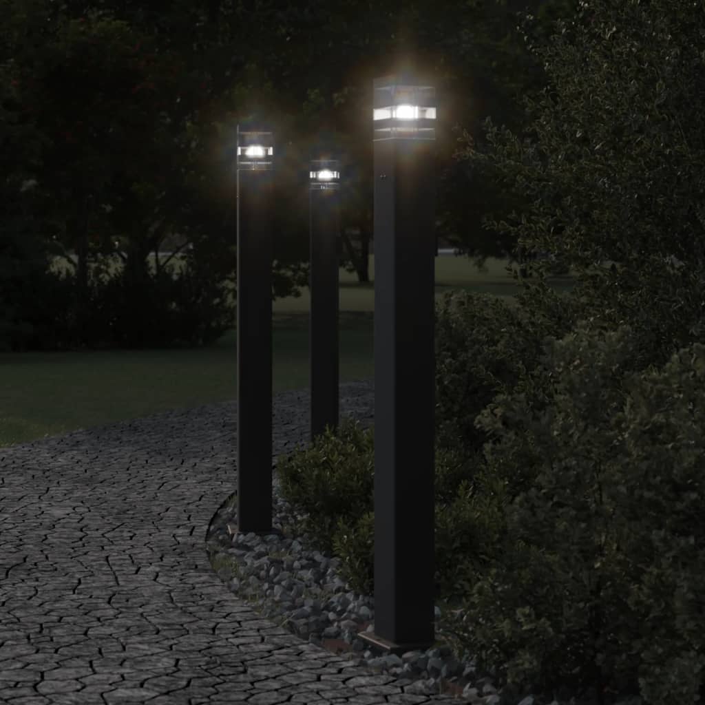 vidaXL Outdoor Floor Lamp Black Aluminium