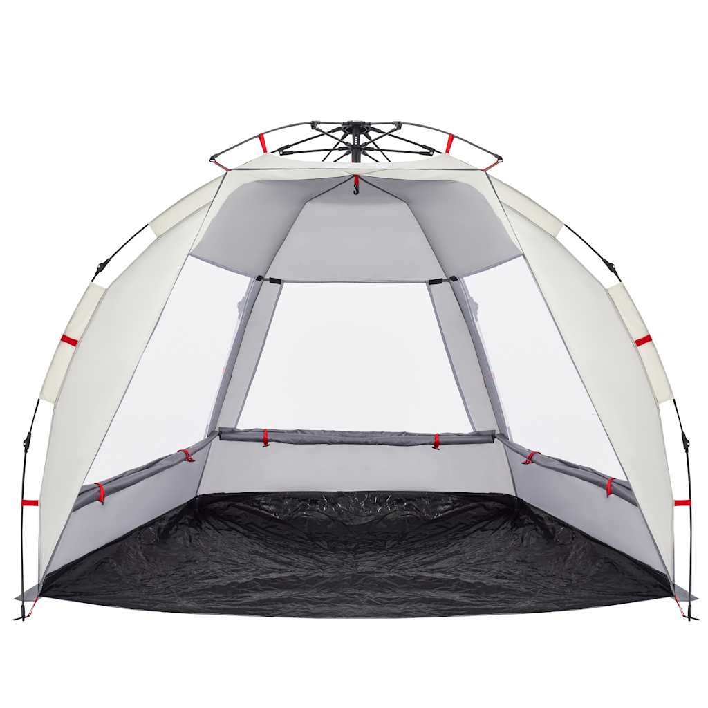 vidaXL Beach Tent 2-Person Grey Quick Release Waterproof 5