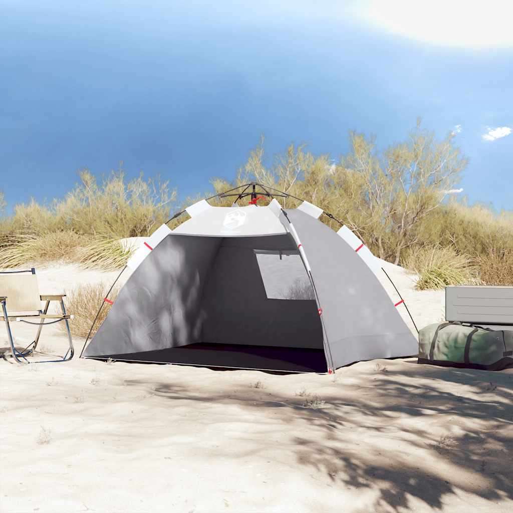 vidaXL Beach Tent 2-Person Grey Quick Release Waterproof 3