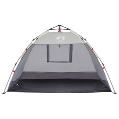 vidaXL Beach Tent 2-Person Grey Quick Release Waterproof 5
