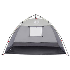 vidaXL Beach Tent 2-Person Grey Quick Release Waterproof 6