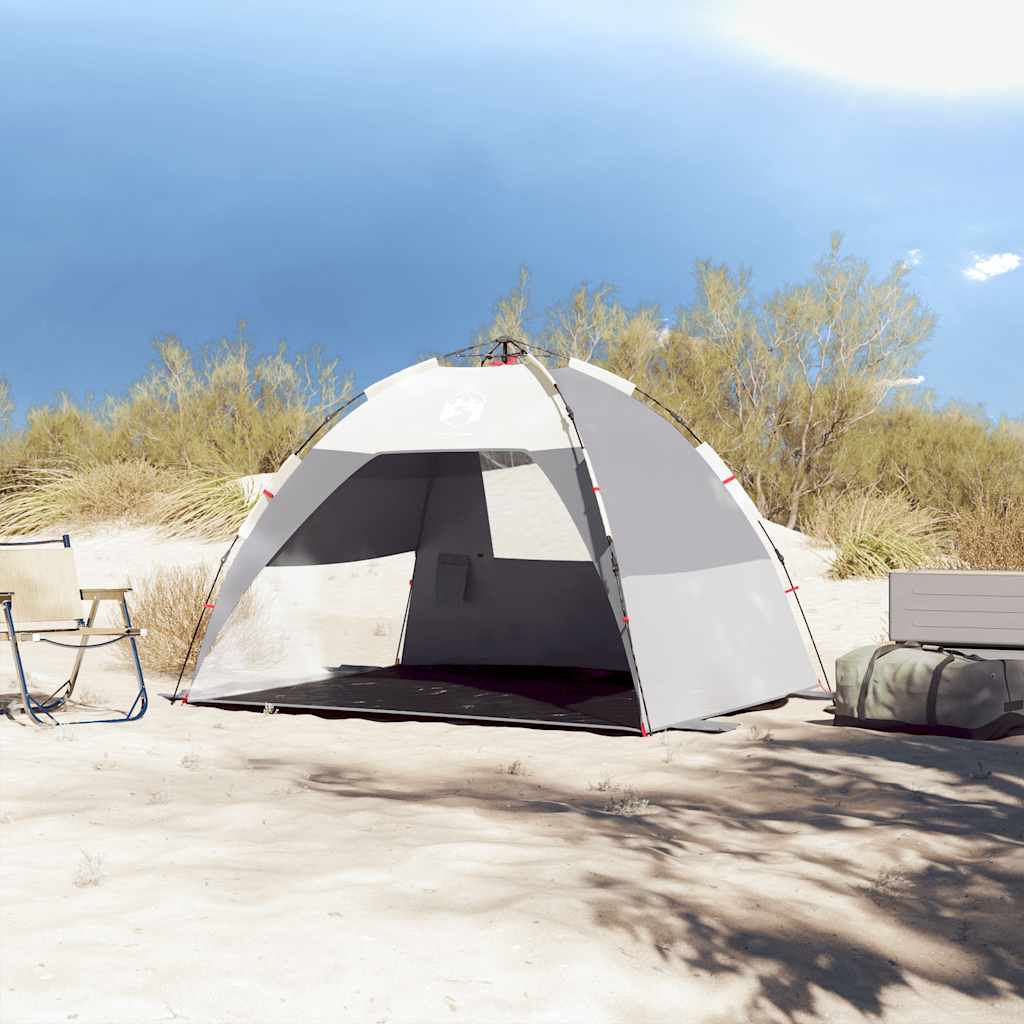 vidaXL Beach Tent 2-Person Grey Quick Release Waterproof 3