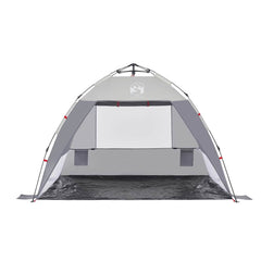 vidaXL Beach Tent 2-Person Grey Quick Release Waterproof 6