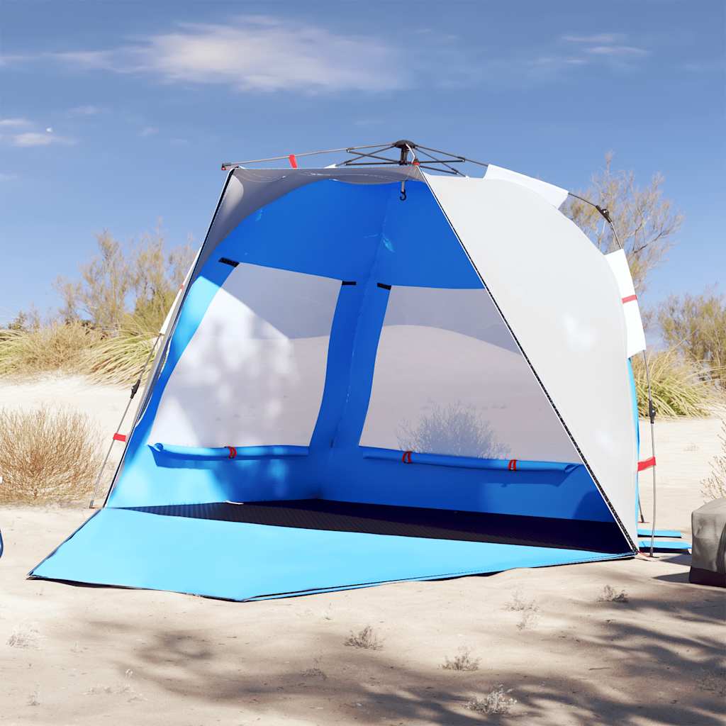 vidaXL Beach Tent 3-Person Azure Blue Quick Release Waterproof 1