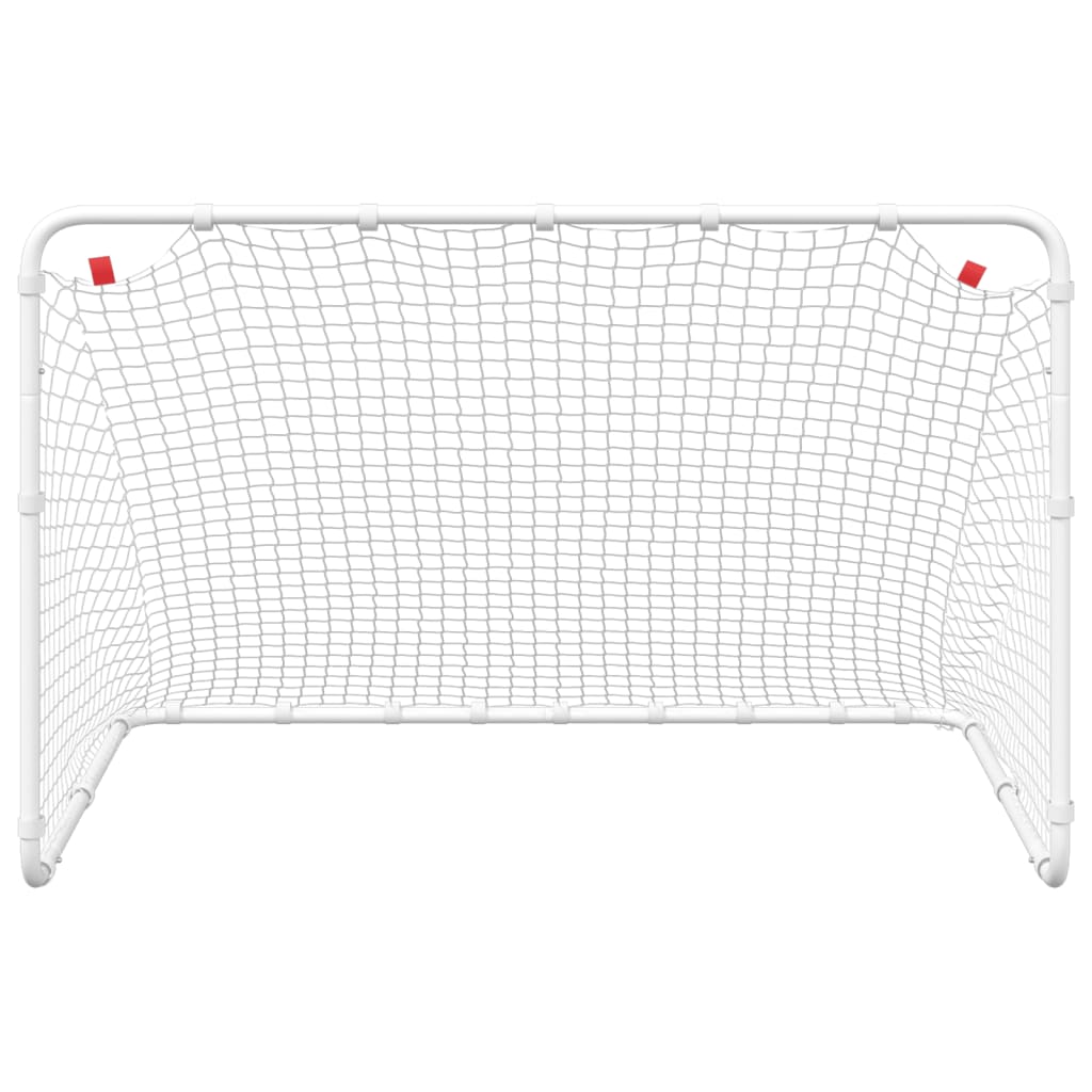 vidaXL Soccer Goal White 122x81x81 cm Steel 4