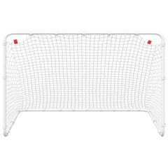 vidaXL Soccer Goal White 122x81x81 cm Steel 4