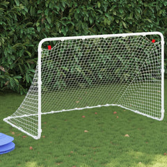 vidaXL Soccer Goal White 122x81x81 cm Steel 1