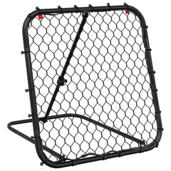vidaXL Football Rebounder Adjustable Black 84x73x60-80 cm Steel 2