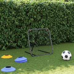 vidaXL Football Rebounder Adjustable Black 84x73x60-80 cm Steel 3