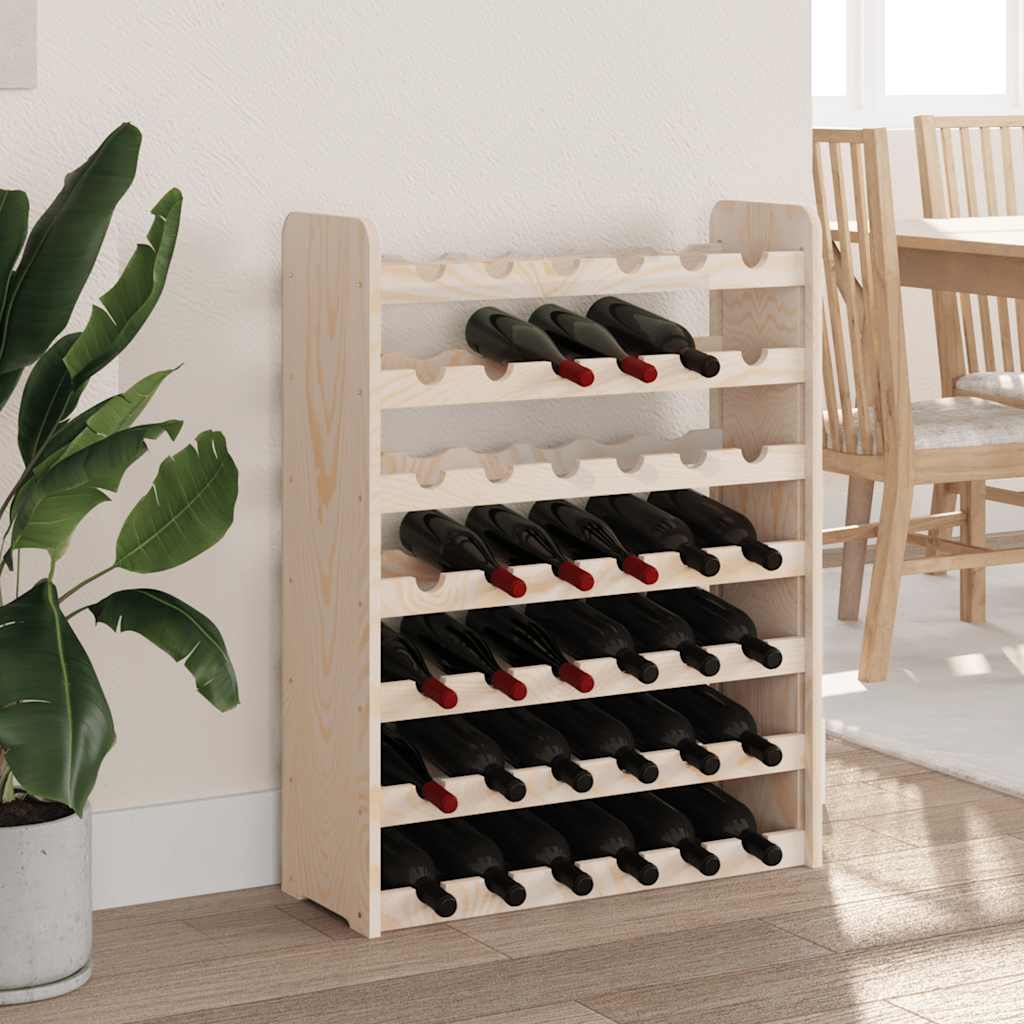 Wine Rack Solid Wood Pine