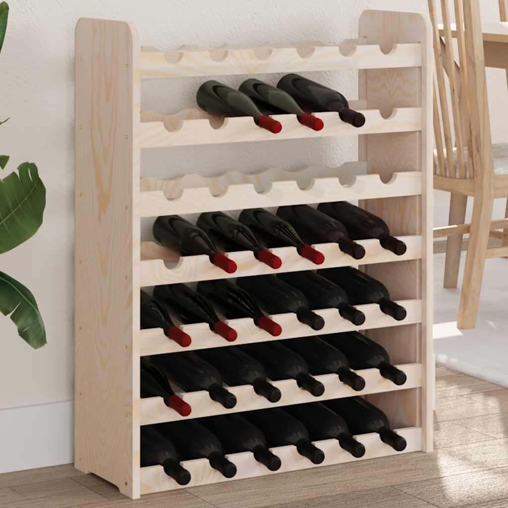 Wine Rack Solid Wood Pine