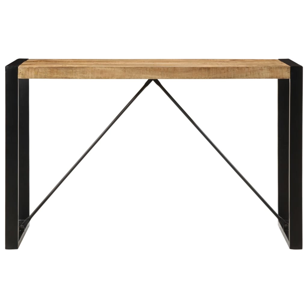 vidaXL Dining Table 120x55x76 cm Solid Rough Wood Mango 2