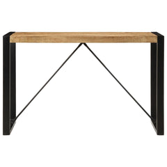 vidaXL Dining Table 120x55x76 cm Solid Rough Wood Mango 2