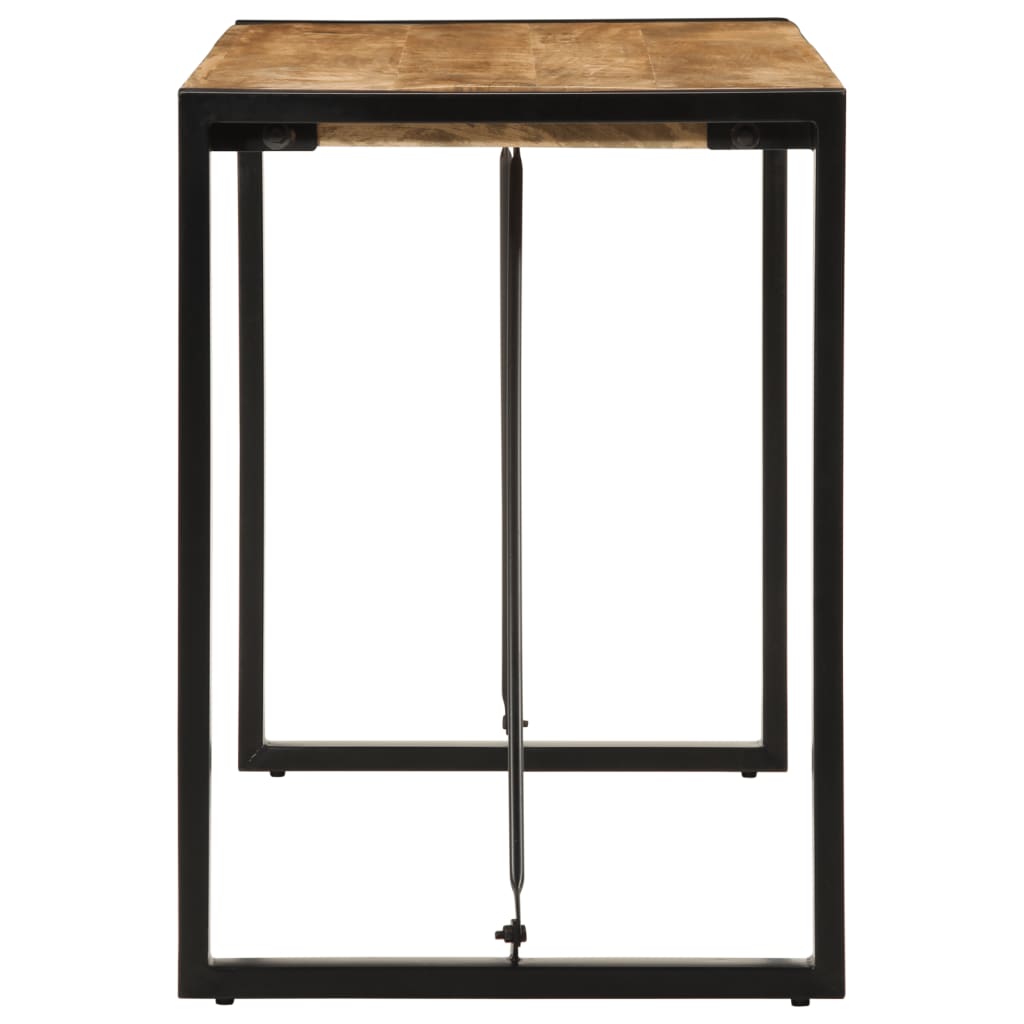 vidaXL Dining Table 120x55x76 cm Solid Rough Wood Mango 3