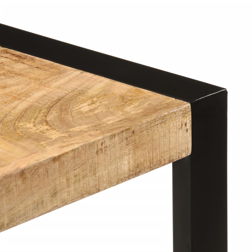vidaXL Dining Table 120x55x76 cm Solid Rough Wood Mango 4
