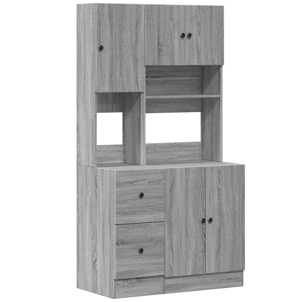Kitchen Cabinet 95x50x180 cm Engineered Wood Grey sonoma