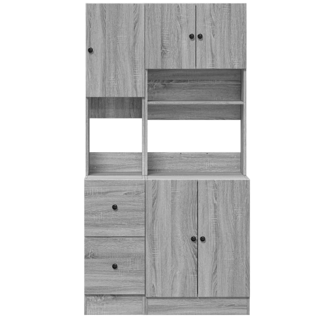 Kitchen Cabinet 95x50x180 cm Engineered Wood Grey sonoma