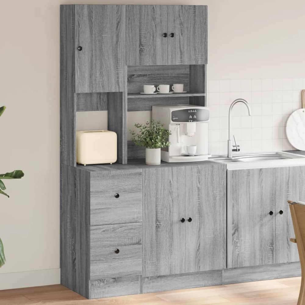 Kitchen Cabinet 95x50x180 cm Engineered Wood Grey sonoma